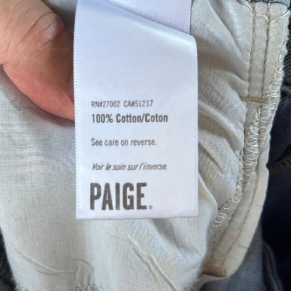 Paige Women's Light Wash Paperbag Waist Belted Crop Jeans Size 27 - Picture 7 of 9